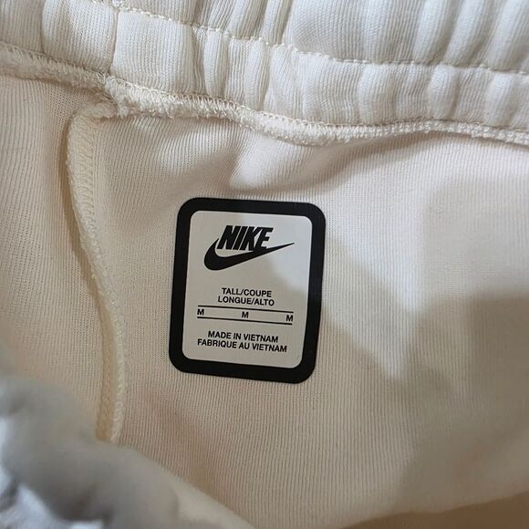 Nike Sportswear Tech Fleece Mid-Rise Joggers Ivory Women's Medium T FB8330-110 - Picture 9 of 14